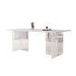Simplicity Dinette Tafel Rechthoekige stenen eettafel in wit