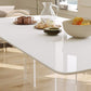 Simplicity Dinette Tafel Rechthoekige stenen eettafel in wit