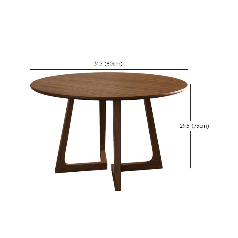 Dining Room Dinner Table Round Wood Top Kitchen Dining Table Clearhalo 'Dining Tables & Seating' 'Dining Tables' 'dining_table' 'furn' 'furn_dining_table' 'Furniture' 'Kitchen & Dining Furniture' 7012758