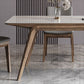 Mesa de comedor industrial Mesa de comedor rectangular de piedra en blanco