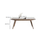 Mesa de comedor industrial Mesa de comedor rectangular de piedra en blanco