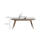 Mesa de comedor industrial Mesa de comedor rectangular de piedra en blanco