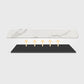 Simplicity Dinette Table Rectangle Stone Dinner Table for Dining Room