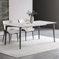 Simplicity Dinette Table Rectangle Stone Dinner Table for Dining Room