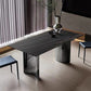 Industrial Dinner Table Stone Rectangle Dining Site Table for Home Clearhalo 'Dining Tables & Seating' 'Dining Tables' 'dining_table' 'furn' 'furn_dining_table' 'Furniture' 'Kitchen & Dining Furniture' 7012862