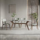 Industrial Dinner Table Stone Rectangle Dining Site Table in Grey