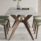 Industrial Dinner Table Stone Rectangle Dining Site Table in Grey