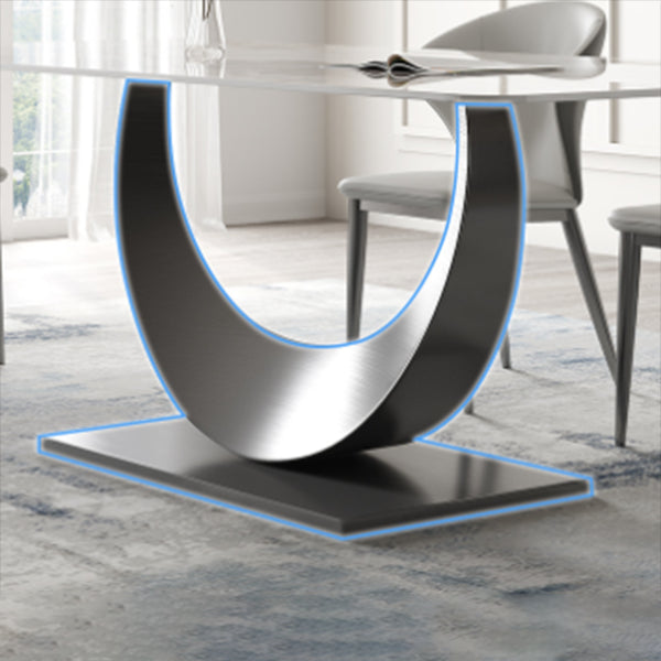 Mesa de cena industrial Rectángulo de piedra Mesa de comedor para comedor