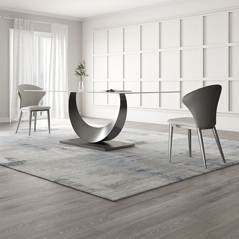 Mesa de cena industrial Rectángulo de piedra Mesa de comedor para comedor