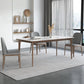 Industrial Style Dinner Table Stone Rectangle Dining Site Table in White Clearhalo 'Dining Tables & Seating' 'Dining Tables' 'dining_table' 'furn' 'furn_dining_table' 'Furniture' 'Kitchen & Dining Furniture' 7012959