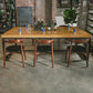 Industriële rechthoekige eettafel Eetkamer Massief houten eettafel
