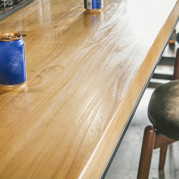 Industriële rechthoekige eettafel Eetkamer Massief houten eettafel