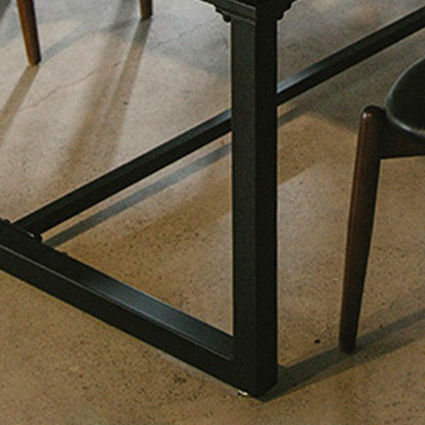 Industriële rechthoekige eettafel Eetkamer Massief houten eettafel