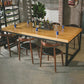 Industriële rechthoekige eettafel Eetkamer Massief houten eettafel