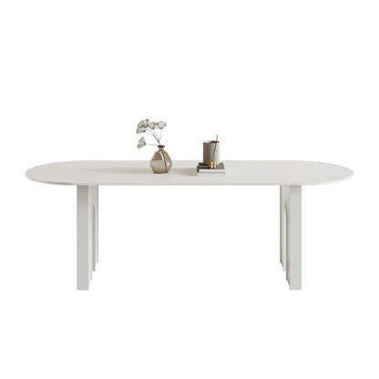 Table à manger de salle à manger Table de salle à manger en pierre de cuisine en blanc