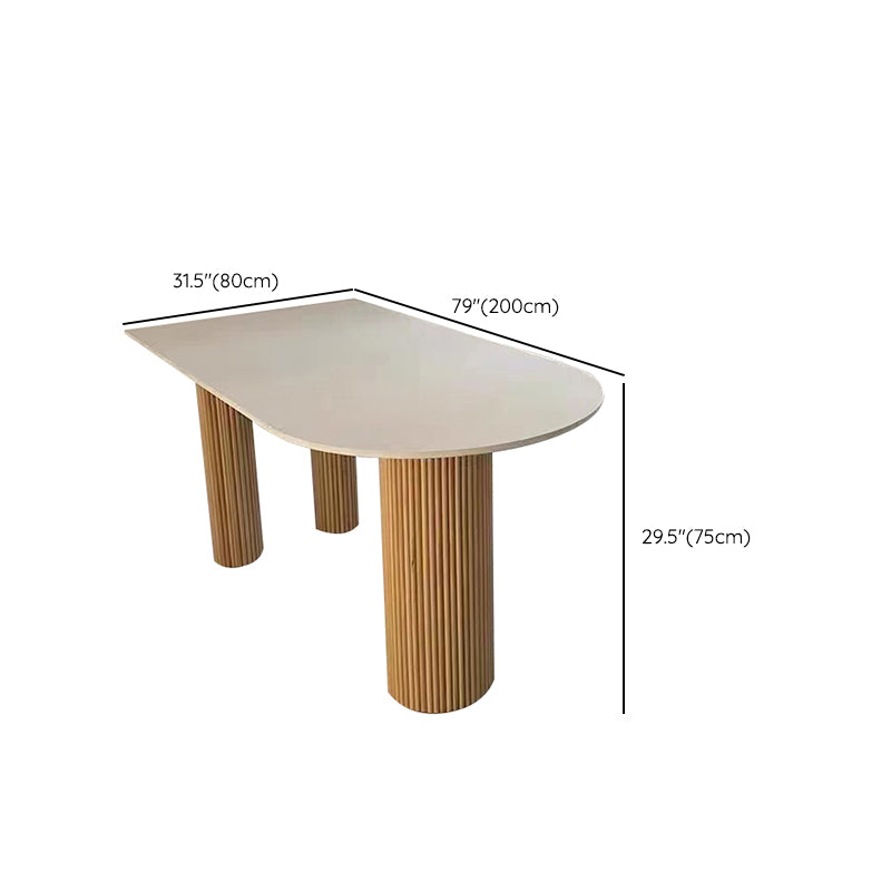 Simple Rectangle Dinner Table Dining Room Solid Wood Dining Table Clearhalo 'Dining Tables & Seating' 'Dining Tables' 'dining_table' 'furn' 'furn_dining_table' 'Furniture' 'Kitchen & Dining Furniture' 7013058