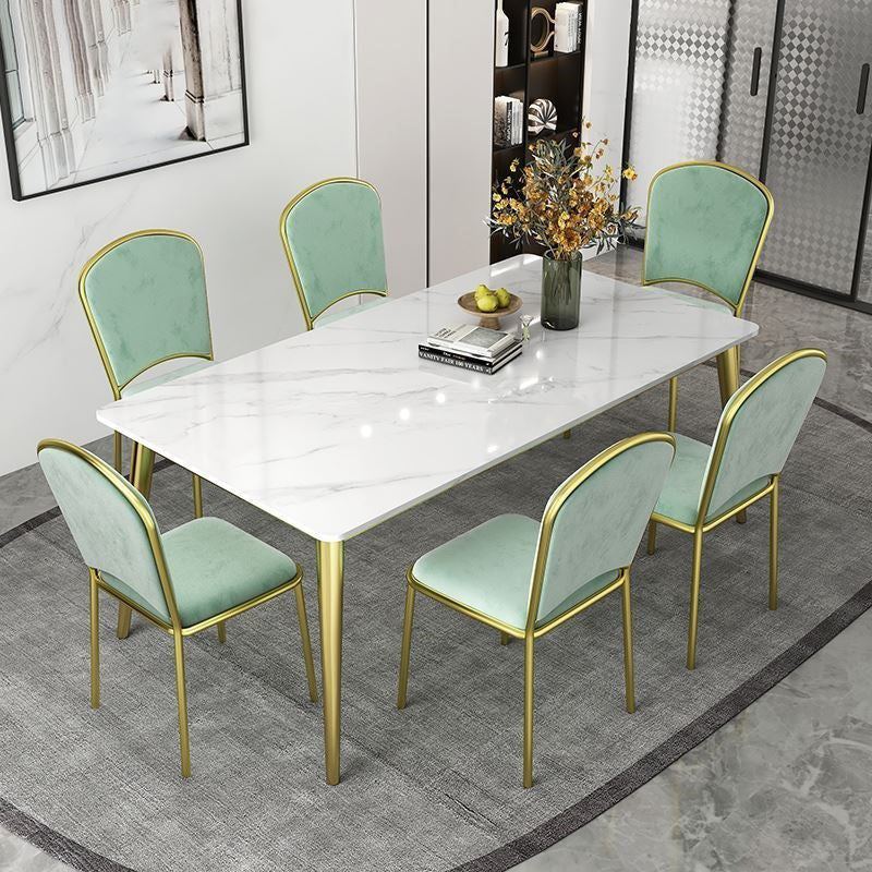 Luxury Rectangle Dinner Table Dining Room Stone Dining Table