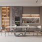 Kitchen Dinner Table Dining Room Stone Rectangle Dining Table Clearhalo 'Dining Tables & Seating' 'Dining Tables' 'dining_table' 'furn' 'furn_dining_table' 'Furniture' 'Kitchen & Dining Furniture' 7013110