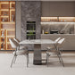 Kitchen Dinner Table Dining Room Stone Rectangle Dining Table Clearhalo 'Dining Tables & Seating' 'Dining Tables' 'dining_table' 'furn' 'furn_dining_table' 'Furniture' 'Kitchen & Dining Furniture' 7013111