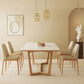 Industrial Dining Room Table Rectangle Stone Dining Site Table in White Clearhalo 'Dining Tables & Seating' 'Dining Tables' 'dining_table' 'furn' 'furn_dining_table' 'Furniture' 'Kitchen & Dining Furniture' 7013121