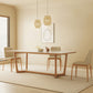 Industrial Dining Room Table Rectangle Stone Dining Site Table in White Clearhalo 'Dining Tables & Seating' 'Dining Tables' 'dining_table' 'furn' 'furn_dining_table' 'Furniture' 'Kitchen & Dining Furniture' 7013123