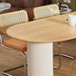 Solid Wood Dining Table Double Pedestal Dinner Table for Dining Room