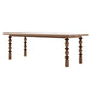 Table à manger rectangulaire en bois massif, 4 pieds, pour salle à manger