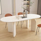 Massief houten eettafel Witte moderne eettafel voor eetkamer