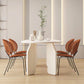 Massief houten eettafel Witte moderne eettafel voor eetkamer