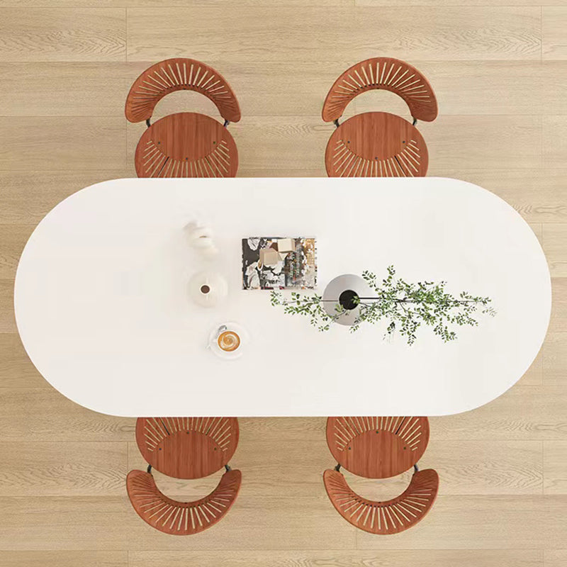 Massief houten eettafel Witte moderne eettafel voor eetkamer