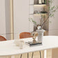 Massief houten eettafel Witte moderne eettafel voor eetkamer