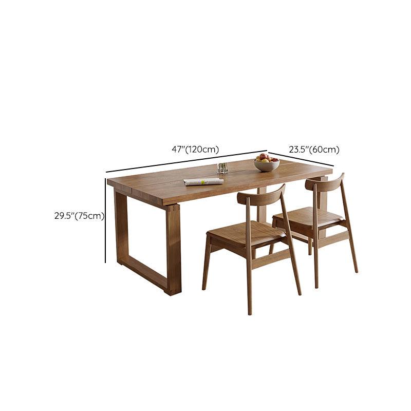 Keuken Hedendaagse eettafel Rechthoekige massief houten eettafel
