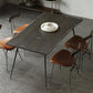Industriële eettafel Rechthoekig houten blad voor eetkamer