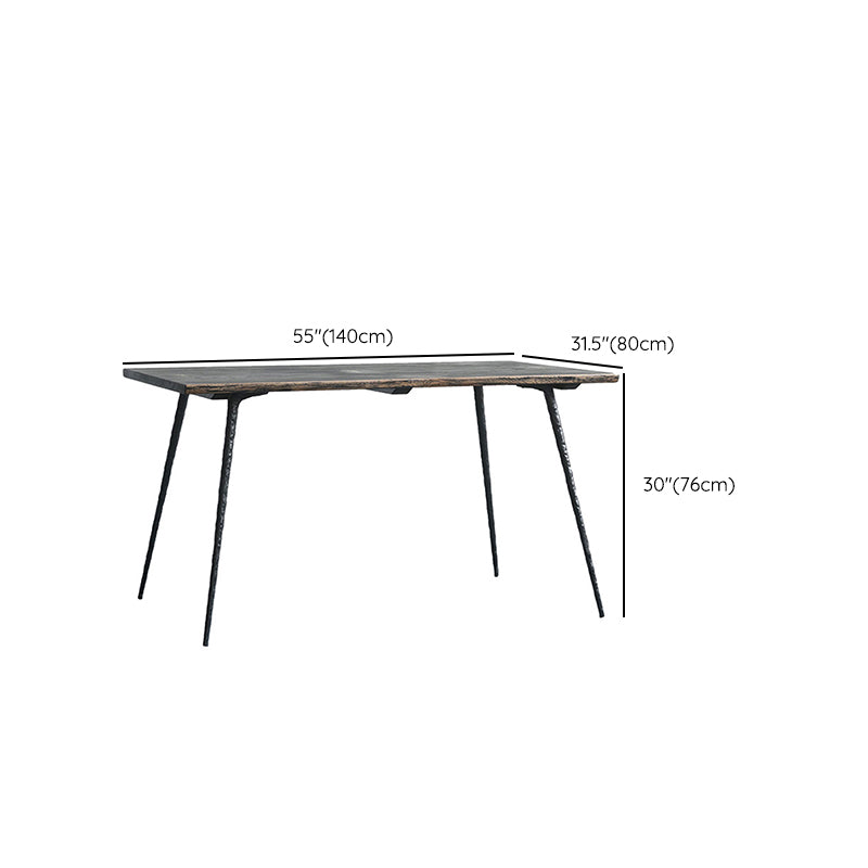 Industriële eettafel Rechthoekig houten blad voor eetkamer