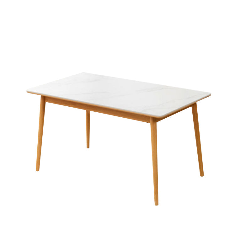 Table à manger en pierre frittée Table de dîner rectangulaire pour salle à manger