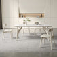 Mesa de comedor de cocina contemporánea, mesa de comedor rectangular de 4 patas