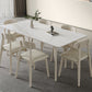 Mesa de comedor de cocina contemporánea, mesa de comedor rectangular de 4 patas
