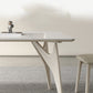 Mesa de comedor de cocina contemporánea, mesa de comedor rectangular de 4 patas