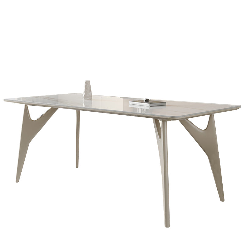Mesa de comedor de cocina contemporánea, mesa de comedor rectangular de 4 patas