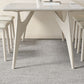 Mesa de comedor de cocina contemporánea, mesa de comedor rectangular de 4 patas