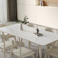 Mesa de comedor de cocina contemporánea, mesa de comedor rectangular de 4 patas