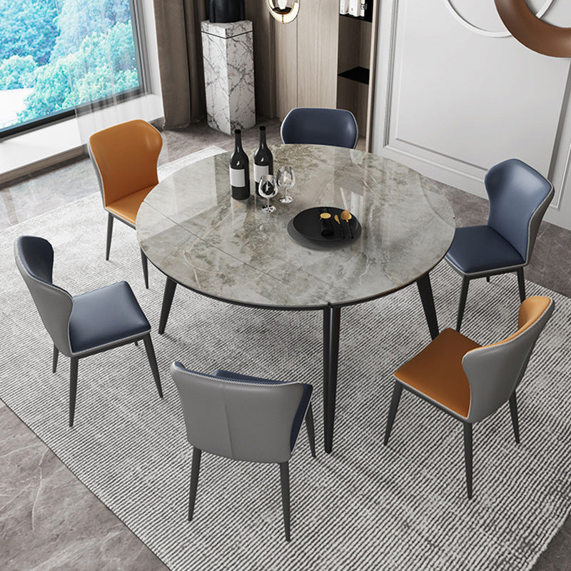 Modern Style Dining Room Dinner Table Round 4 Legs Dining Table Clearhalo 'Dining Tables & Seating' 'Dining Tables' 'dining_table' 'furn' 'furn_dining_table' 'Furniture' 'Kitchen & Dining Furniture' 7013272