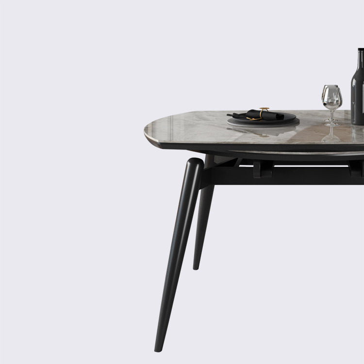 Modern Style Dining Room Dinner Table Round 4 Legs Dining Table Clearhalo 'Dining Tables & Seating' 'Dining Tables' 'dining_table' 'furn' 'furn_dining_table' 'Furniture' 'Kitchen & Dining Furniture' 7013278