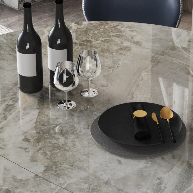 Modern Style Dining Room Dinner Table Round 4 Legs Dining Table Clearhalo 'Dining Tables & Seating' 'Dining Tables' 'dining_table' 'furn' 'furn_dining_table' 'Furniture' 'Kitchen & Dining Furniture' 7013280