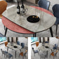 Modern Style Dining Room Dinner Table Round 4 Legs Dining Table Clearhalo 'Dining Tables & Seating' 'Dining Tables' 'dining_table' 'furn' 'furn_dining_table' 'Furniture' 'Kitchen & Dining Furniture' 7013282