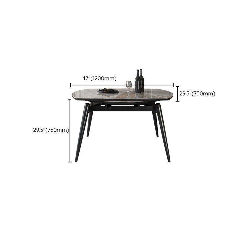Modern Style Dining Room Dinner Table Round 4 Legs Dining Table Clearhalo 'Dining Tables & Seating' 'Dining Tables' 'dining_table' 'furn' 'furn_dining_table' 'Furniture' 'Kitchen & Dining Furniture' 7013284