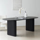 Moderne ovale eettafel massief houten eettafel voor eetkamer