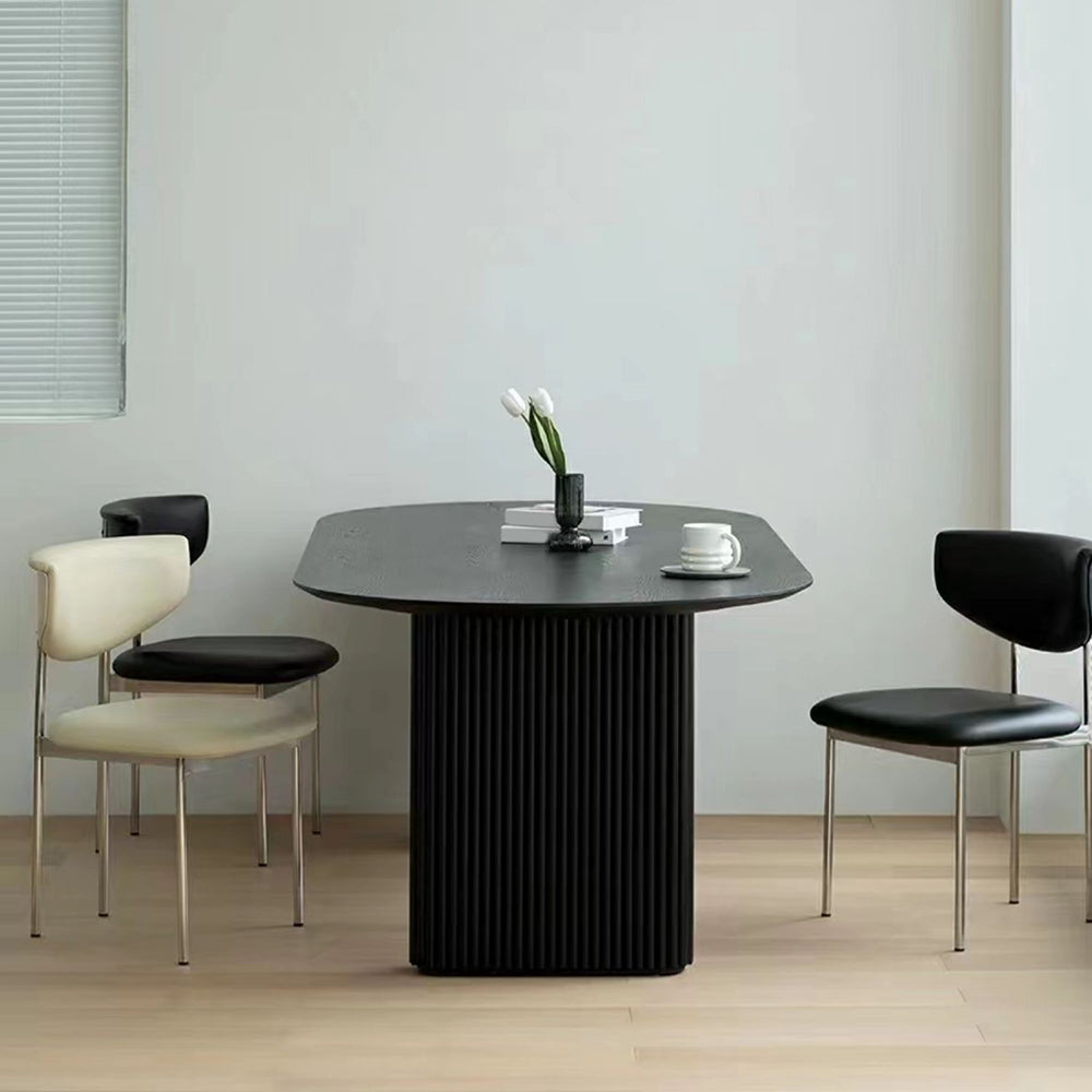 Moderne ovale eettafel massief houten eettafel voor eetkamer