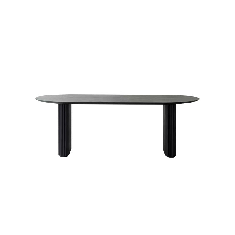 Moderne ovale eettafel massief houten eettafel voor eetkamer