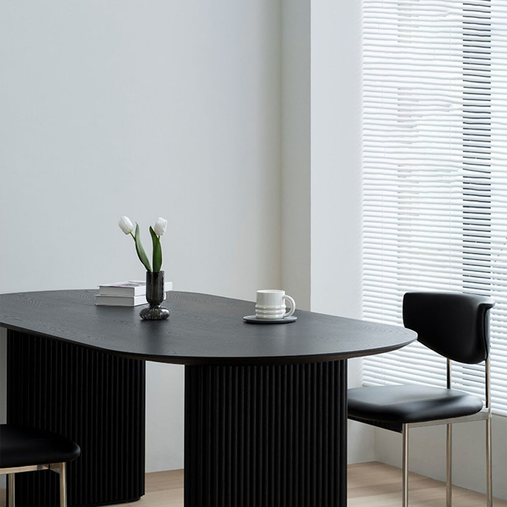 Moderne ovale eettafel massief houten eettafel voor eetkamer